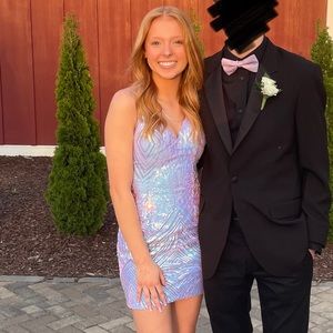 JOVANI purple iridescent semi-formal/prom dress short